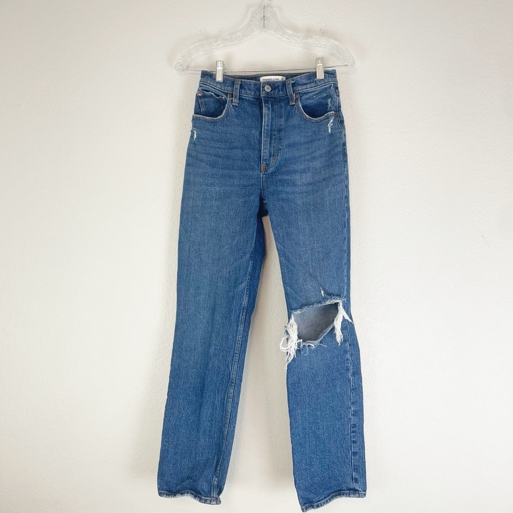 Abercrombie & Fitch Jeans Womens 25 Blue 90s Straight Ultra High Rise Denim